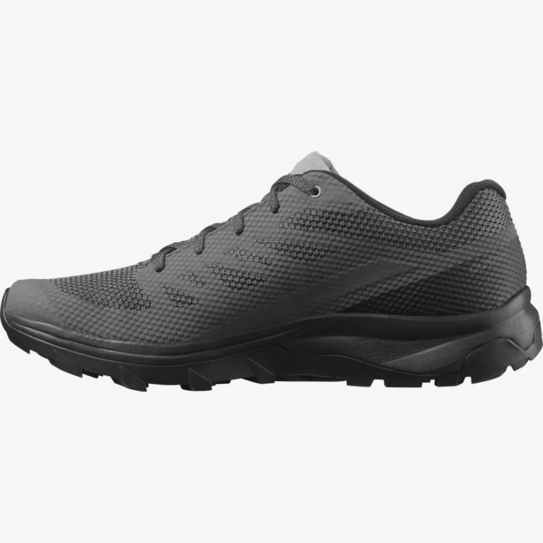 Black Salomon Outline Men's Hiking Shoes | PH 35782U